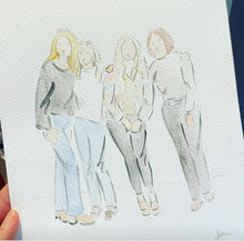 Load image into Gallery viewer, Custom Watercolor Family Portraits