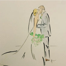 Load image into Gallery viewer, Custom Watercolor Wedding Portait