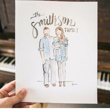 Load image into Gallery viewer, Custom Watercolor Family Portraits