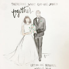 Load image into Gallery viewer, Custom Watercolor Wedding Portait
