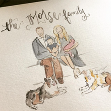 Load image into Gallery viewer, Custom Watercolor Family Portraits
